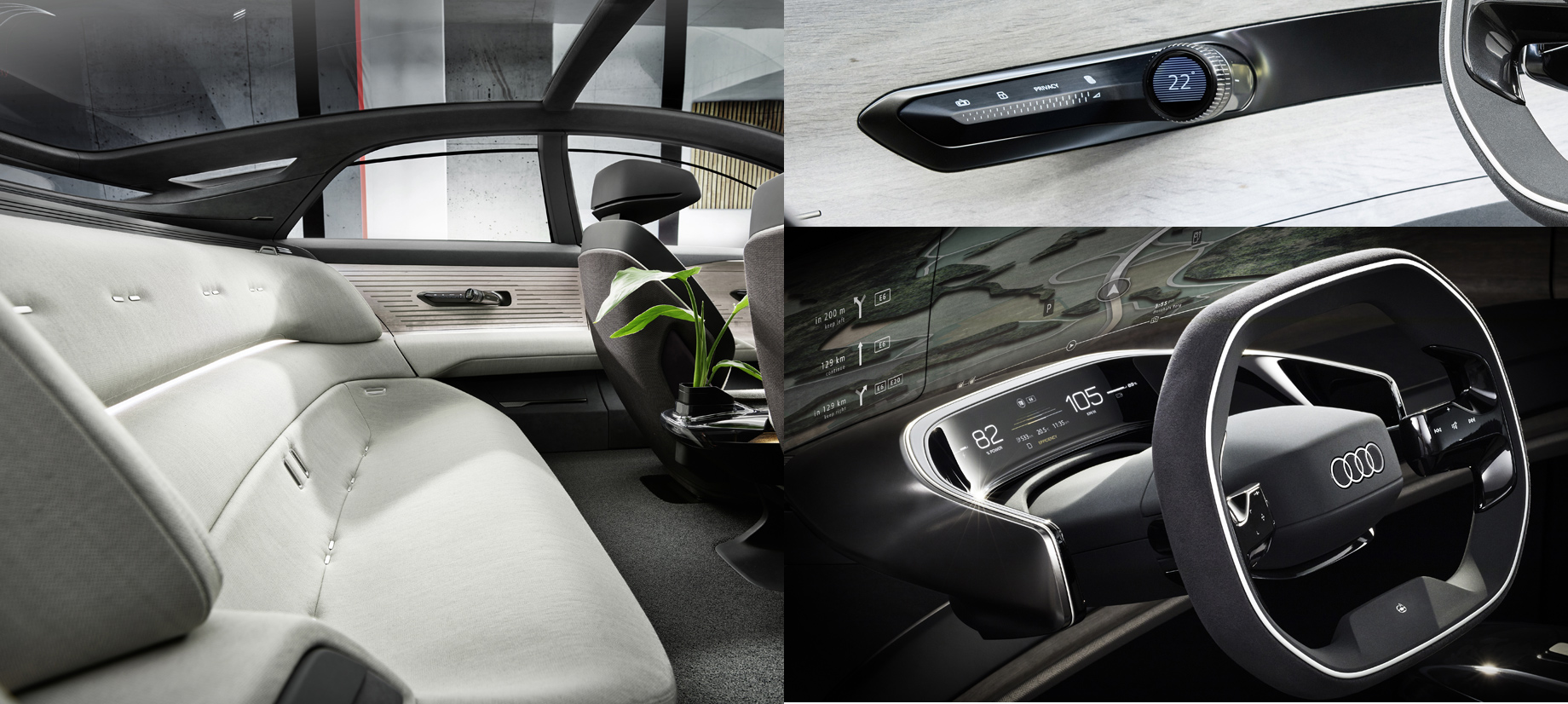 Audi Grandsphere отримав дерев'яні екрани і мегабатарею